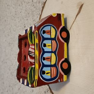 Haitian Wood TapTap Bus Pencil/Pen Holder